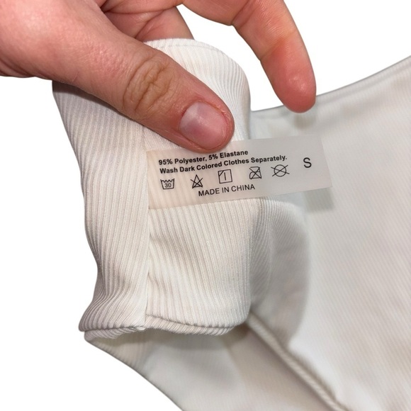 White High Cut High Waist Bikini Bottoms Women’s S Cheeky Summer Beach Swimming - Picture 7 of 7